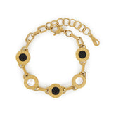 Pulseira Milan Onyx banhada a ouro 18K | São Lazuli