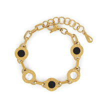18 Karat vergoldetes Milan-Onyx-Armband | Saint Lazuli