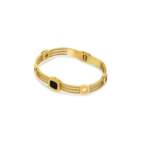 18K Gold-Plated Onyx Summer Bracelet | Saint Lazuli