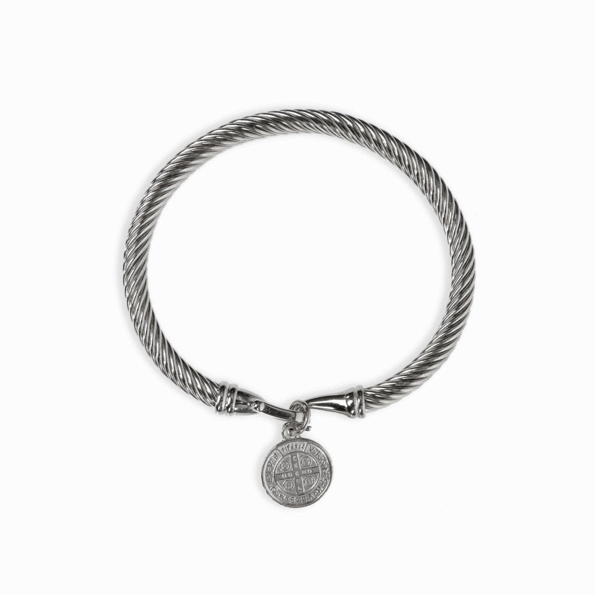 St. Benedict Pendant Bracelet - Silver | Saint Lazuli