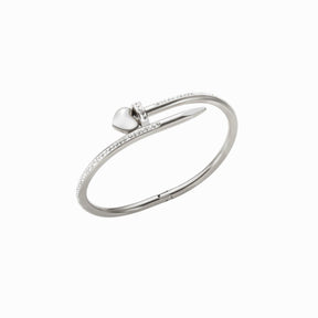 Pulseira de unhas cravejadas de zircônia - Prata | São Lazuli