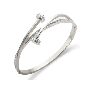 Pulseira de unhas banhada a ouro 18K com zircônias | São Lazuli