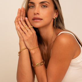 Bracciale twist placcato oro 18 carati | San Lazuli