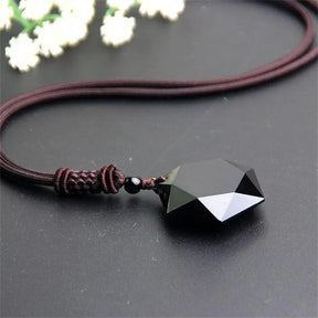 Hexagonal necklace; Black obsidian pendant; Natural stone necklace; Obsidian healing jewelry; Hexagon black obsidian necklace; Protection necklace black obsidian; Stylish hexagonal gemstone; Elegant obsidian necklace; Black obsidian energy stone; Crystal hexagon pendant; Spiritual protection jewelry; Obsidian crystal necklace; Hexagonal gemstone pendant; Black stone necklace; Obsidian charm necklace; Healing stone jewelry;