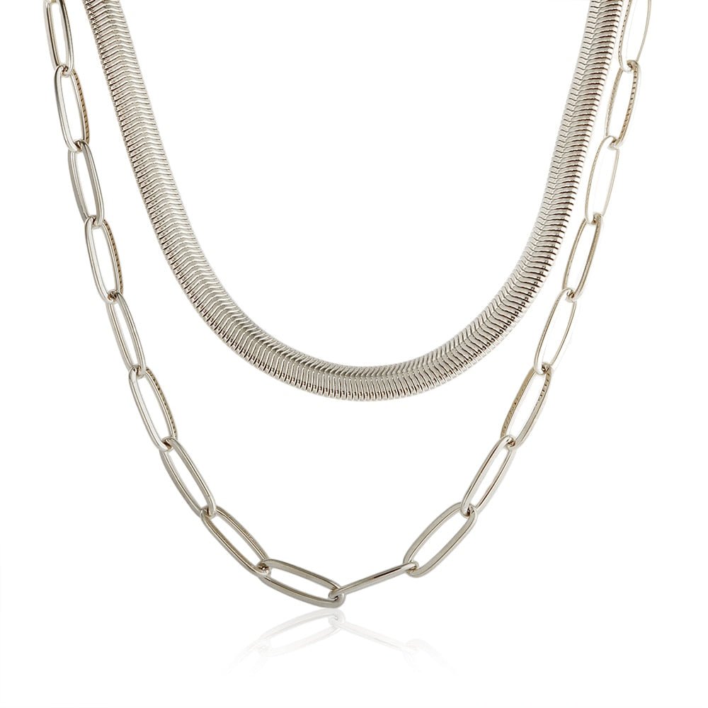 Antonela Mix Necklace - Silver | Saint Lazuli