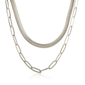 Antonela Mix Necklace - Silver | Saint Lazuli