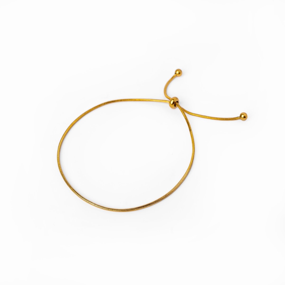 18K Gold-Plated Thin Adjustable Bracelet | Saint Lazuli