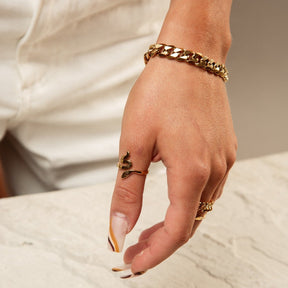 Pulseira de corrente Petra banhada a ouro 18K | São Lazuli