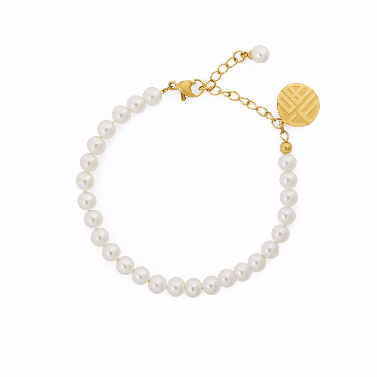 18K Gold-Plated Pearl Charm Bracelet | Saint Lazuli