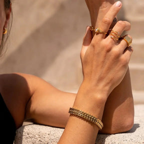 18K Gold-Plated Link Bracelet | Saint Lazuli