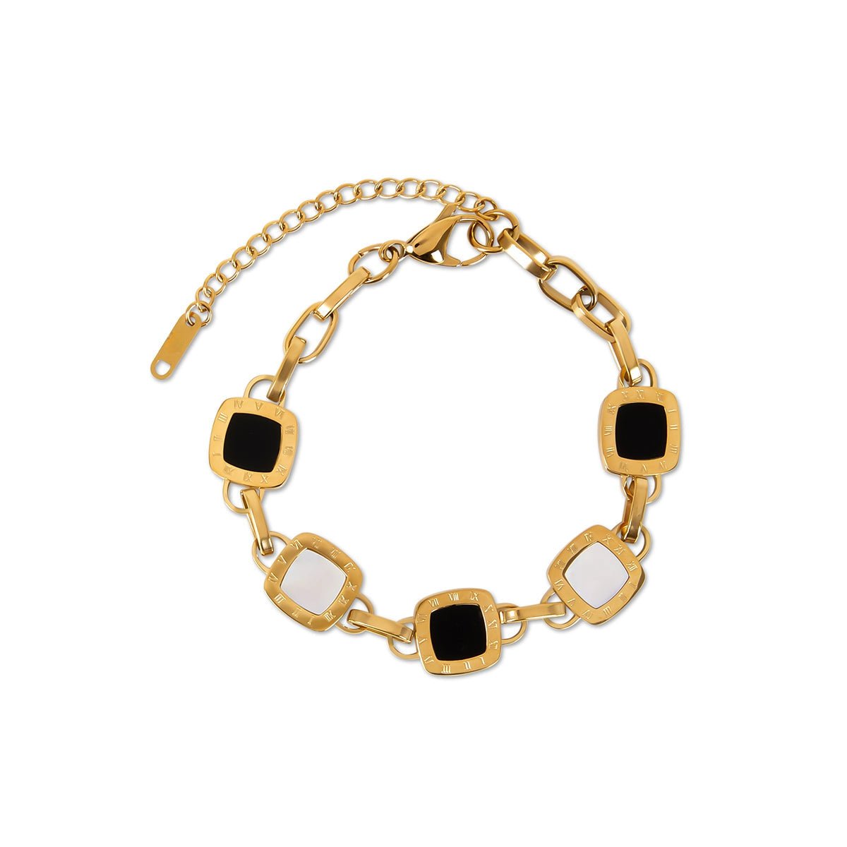Bracelet mono carré plaqué or 18 carats | Saint Lazuli