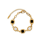 Bracelet mono carré plaqué or 18 carats | Saint Lazuli