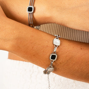 Square Mono Bracelet - Silver | Saint Lazuli