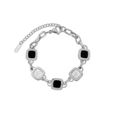 Square Mono Bracelet - Silver | Saint Lazuli