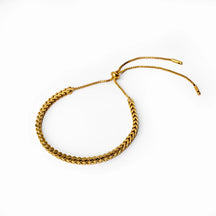 18K Gold-Plated Adjustable Weave Bracelet | Saint Lazuli