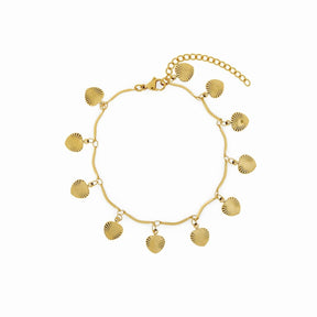 Gold-plated anklet; Elegant accessory; Discreet luxury; Sophisticated fashion; Refined style; Golden shine; Delicate jewellery; Luxurious detail; Elegant design; Impeccable finish; Perfect gift; Timeless fashion; Versatile accessory; Classic beauty; Subtle glamour; Feminine style; High quality; Exclusive piece; Golden charm; Touch of elegance.